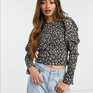 NWOT floral long sleeve asos top